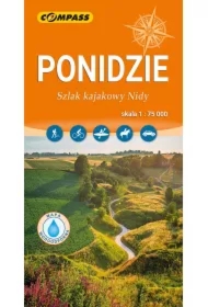 Ponidzie Szlak kajakowy Nidy mapa laminowana skala 1 : 75 000
