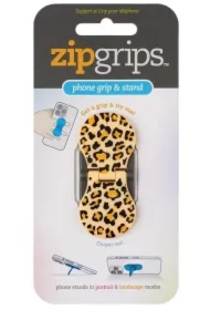 ZipGrip uchwyt na palce do telefonu Skóra lampart