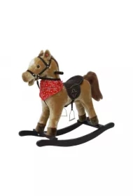 Koń na biegunach brązowy
