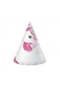 Czapeczki papierowe Unicorn Rainbow Colors 6 szt