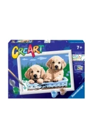 Malowanie po numerach CreArt - Szczeniaczki