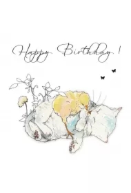 Karnet Swarovski kwadrat CL1216 Urodziny kot