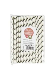 Słomki papierowe łamane czarne