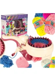 Maszyna dziewiarska zestaw do szycia robienia na drutach 5 kolorów włóczek