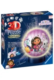Puzzle 72 el. 3D Świecąca Kula: Koci Domek Gabi