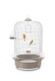 Luna, klatka, dla ptaków, biała/ciemno beżowa, 40 x 63, 5 cm