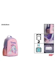 Plecak dwukomorowy Jednorożec różowy 22x9x29cm