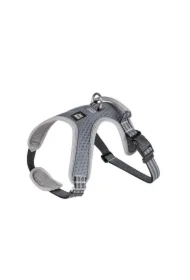 Szelki, dla psa, szare, odblaskowe, rozmiar L, podkładka pod szyję, ob.szyi 50-66cm/ob.klatki 57-87cm