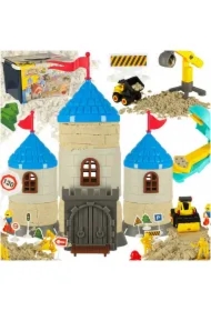 Piasek dla dzieci zamek pojazdy foremki figurki zestaw kreatywny