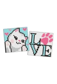 Diamentowa mozaika Kids magnes - Uroczy kotek