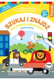 Szukaj i znajdź. Kolorowe łamigłówki. Pojazdy