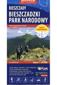 Mapa tur. - Bieszczadzki Park Narodowy laminowana