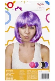 Ozdoba karnawałowa peruka Bob granatowa