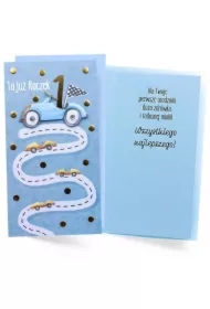 Karnet Urodziny Roczek autko