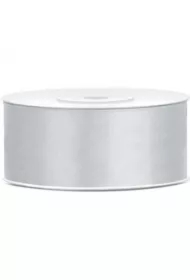 Tasiemka satynowa srebrna