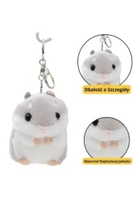 Brelok pluszowy Chomik szary 10cm