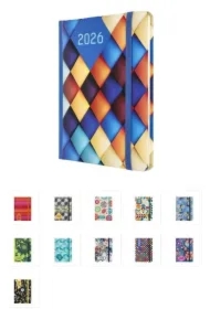 Terminarz 2026 tygodniowy z gumką mix