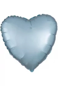 Balon foliowy Lustre Pastel niebieski serce