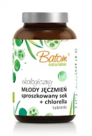 Młody jęczmień sproszkowany sok + chlorella 500 mg Suplement diety