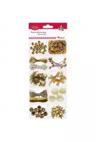 Zestaw dekoracji 12 rodzajów złoty