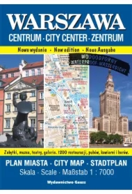 Warszawa - Centrum. Plan miasta w skali 1:7 000 (wersja wodoodporna)