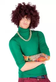 Peruka afro XXL brązowa