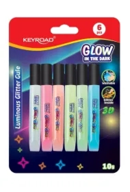 Klej brokatowy fluorescencyjny 10ml 6 kolorów