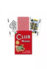 Poker Club, karty do gry, czerwony