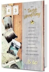 Karnet B6 Urodziny (wymienne cyfry)