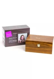 Judit Polgar, deluxe zestaw drewnianych figur szachowych w pudełku