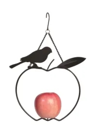 Karmnik dla ptaków do zawieszania owoców lub kul tłuszczowych, metalowy, 23 x 22, 5cm