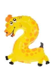 Balon foliowy cyferka 2 zwierzątko