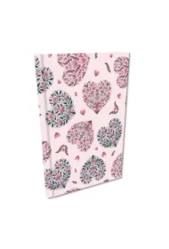 Notes A5 w kratkę Soft Touch Serca