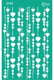 Szablon samoprzylepny wielokrotnego użytku serca 13x20cm