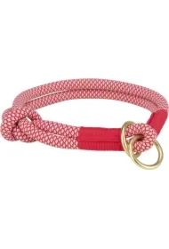 Soft Rope, obroża zaciskowa, linka, czerwono/kremowa, dla psa XS: 25 cm/o 6 mm