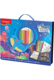 Zestaw artystyczny KEYROAD Ocean niebieski 65 elementów