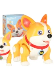 Pies piesek interaktywny robot Corgi świecące uszy muzyka
