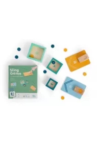 Drewniana gra zręcznościowa Wyrzutnia żetonów