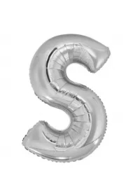Balon foliowy litera S srebrna