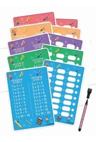 Plansze edu A4 - tabliczka mnożenia +pisak 5 kart