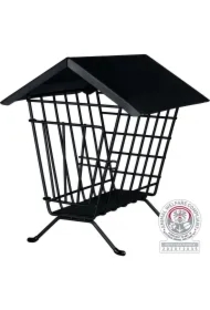 Paśnik stojący, metalowy, 20 x 23 x 20 cm, czarny