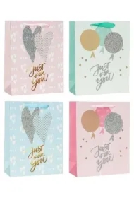 Torebka ozdobna brokat 26x32x10cm mix