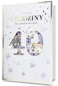 Karnet B6 Urodziny 40