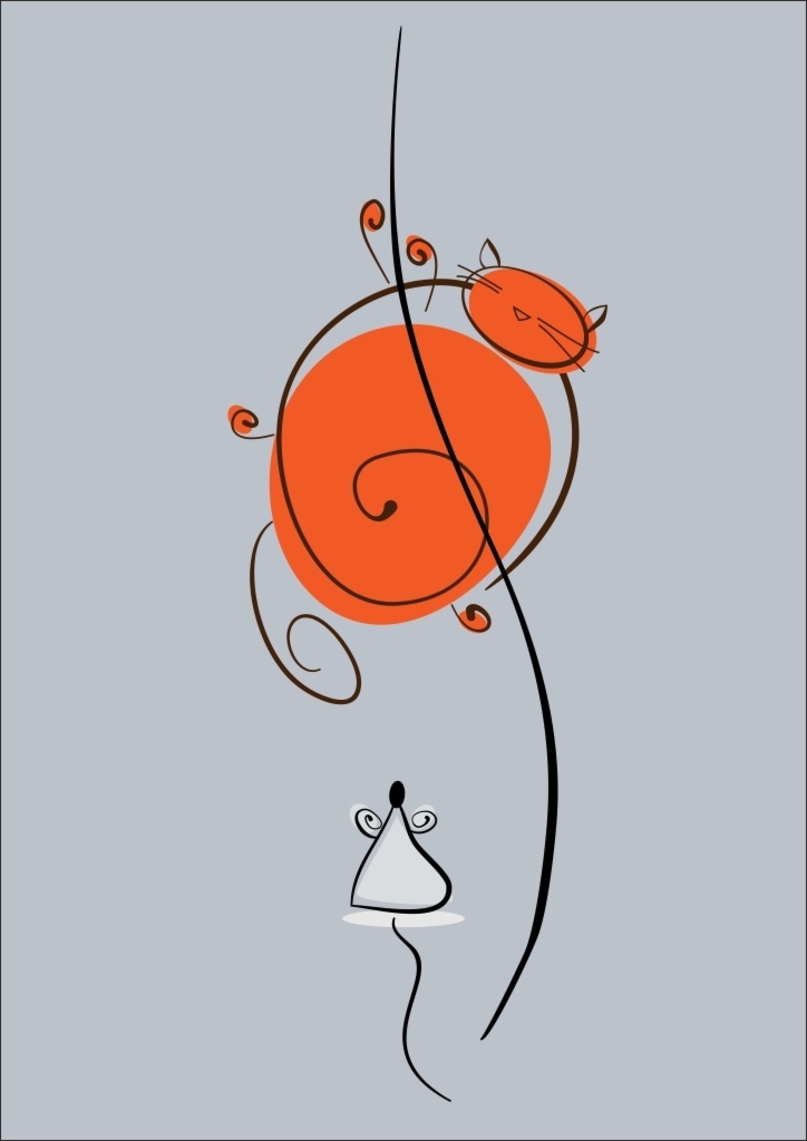 Plakat dla dzieci kot p021