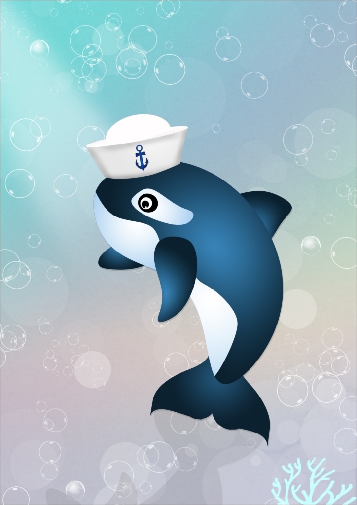 Plakat dla dzieci ryba p023