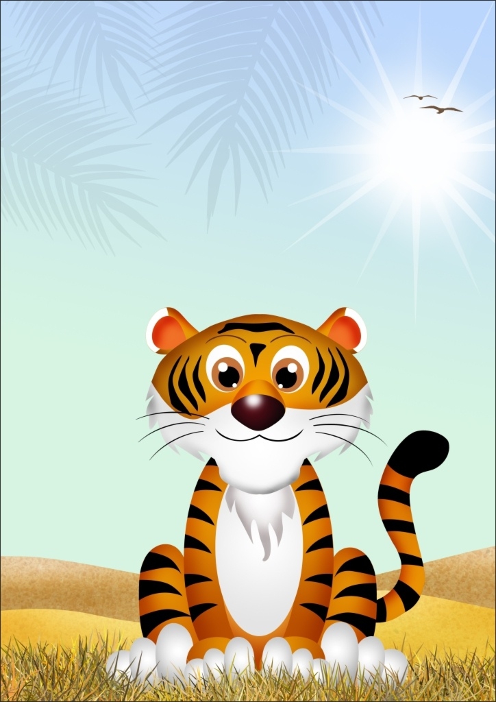 Plakat dla dzieci tygrys p027