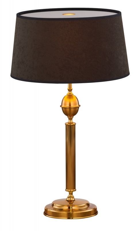 Lampka Nocna BATUMI Złoty Czarny Abażur 1xE27 60 cm