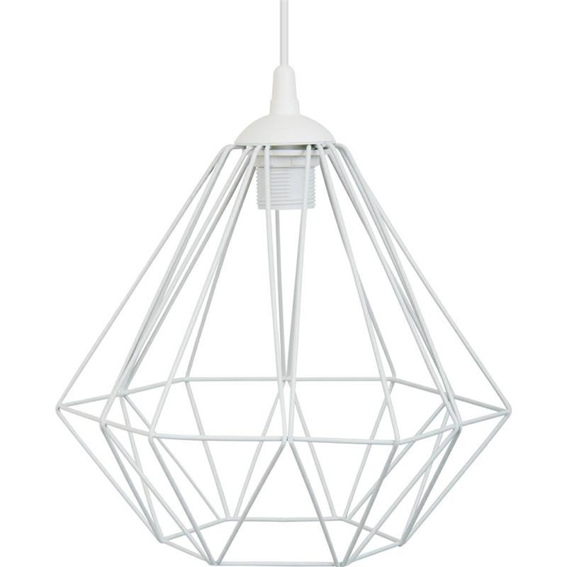 Lampa geometryczna Diamond biała 25 cm GLAM