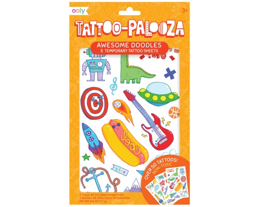 Ooly, Tatuaże zmywalne Bazgroły Z Zeszytów Tattoo Palooza