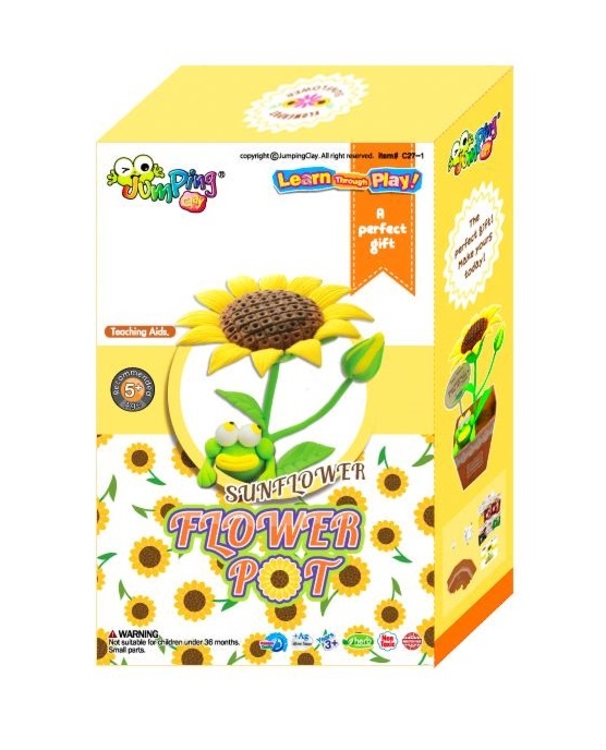 Jumping Clay, Wazon ze słonecznikami – zestaw kreatywny